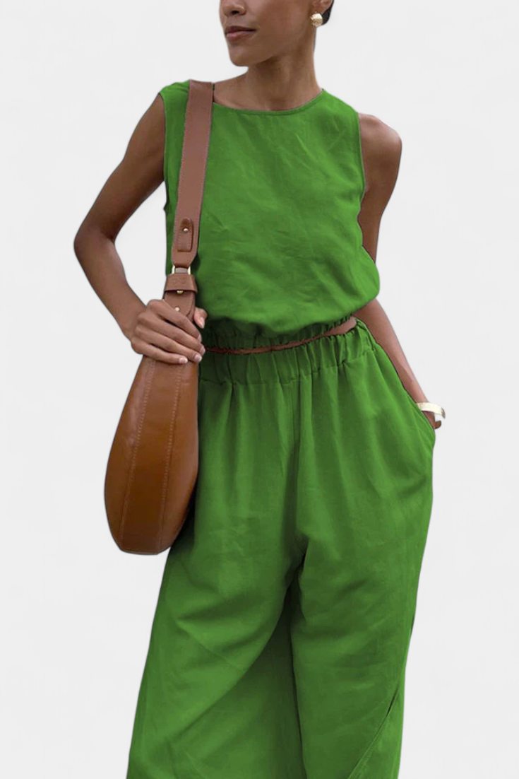 Portia Cotton and Linen Set with Side Opening