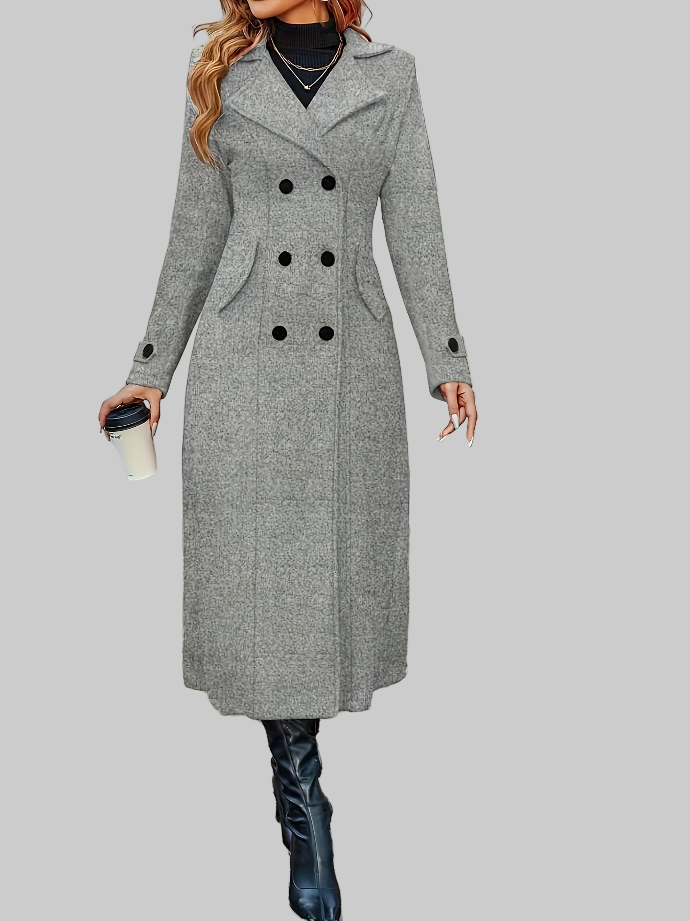 Mila double-breasted wool coat