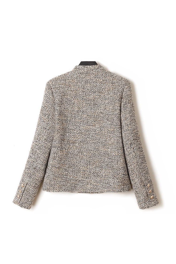 Eleanor - Elegant Nail Color Tweed Jacket with Lining