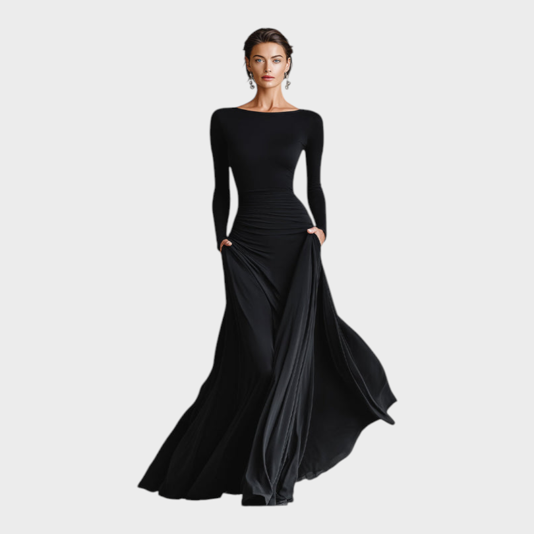 Mikayla | Elegant Maxi Dress with Flowing Pleats