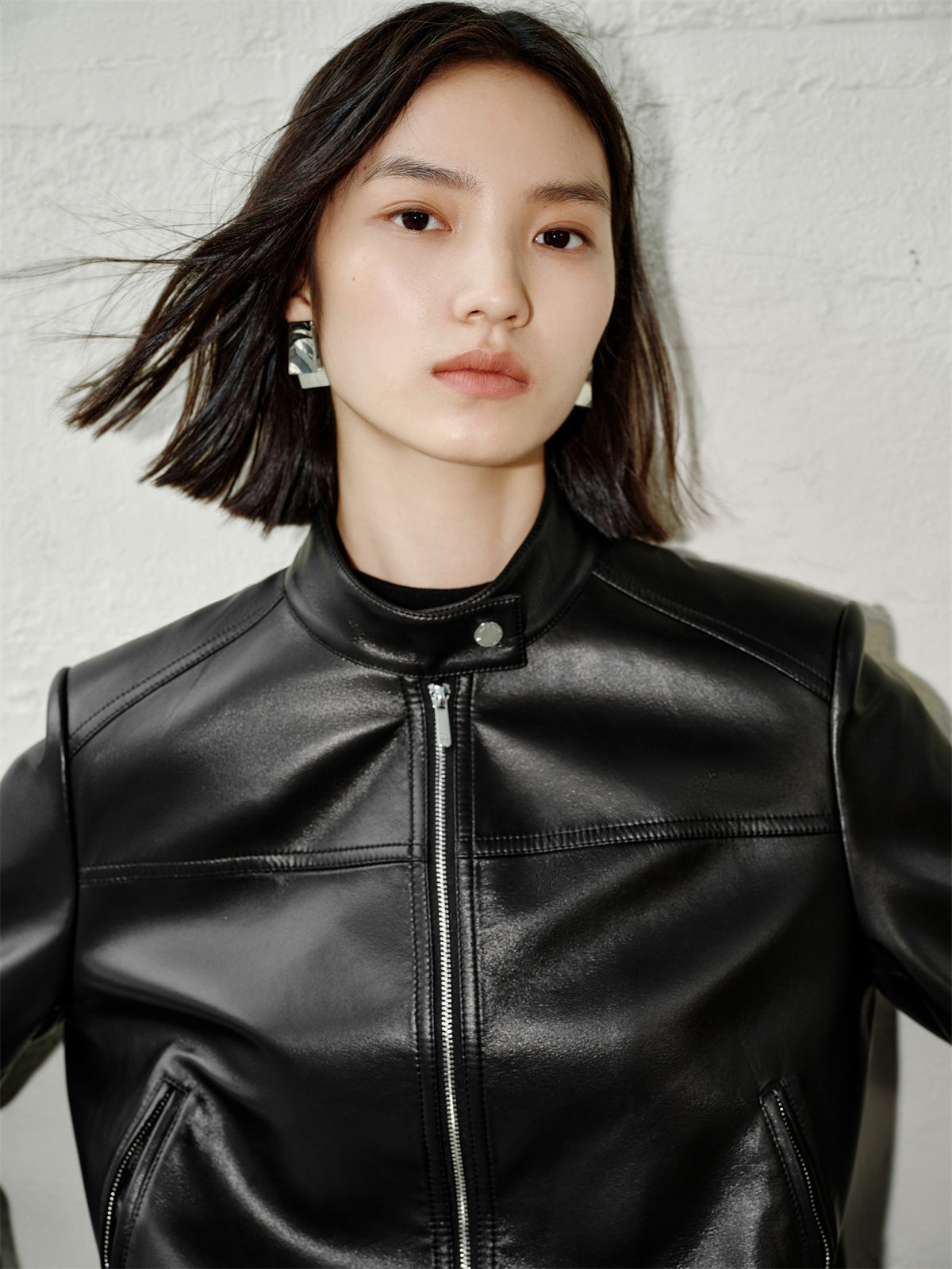 Iris | Short PU motorcycle jacket