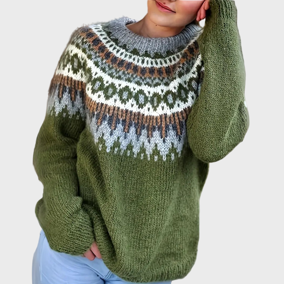 Soft Knitted Turtleneck with Pattern