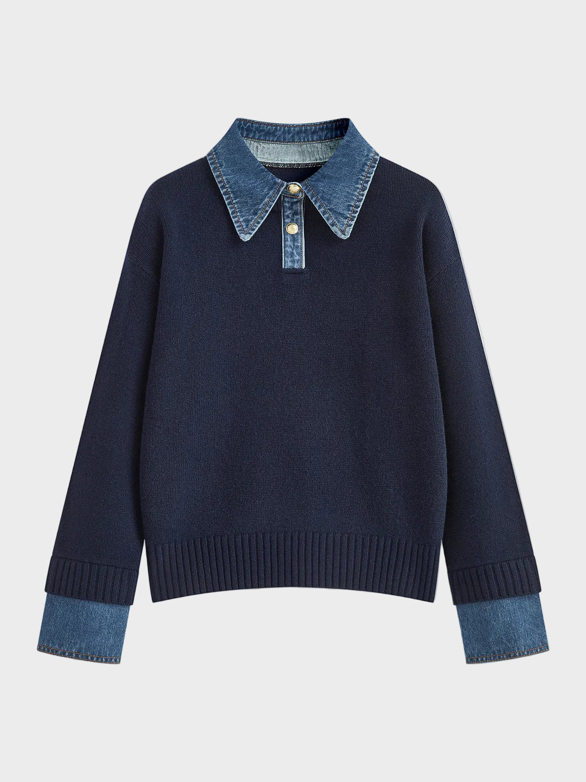 Tiffany | 2 in 1 Panel Lapel Sweater