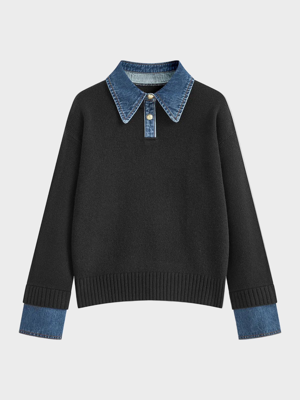 Tiffany | 2 in 1 Panel Lapel Sweater