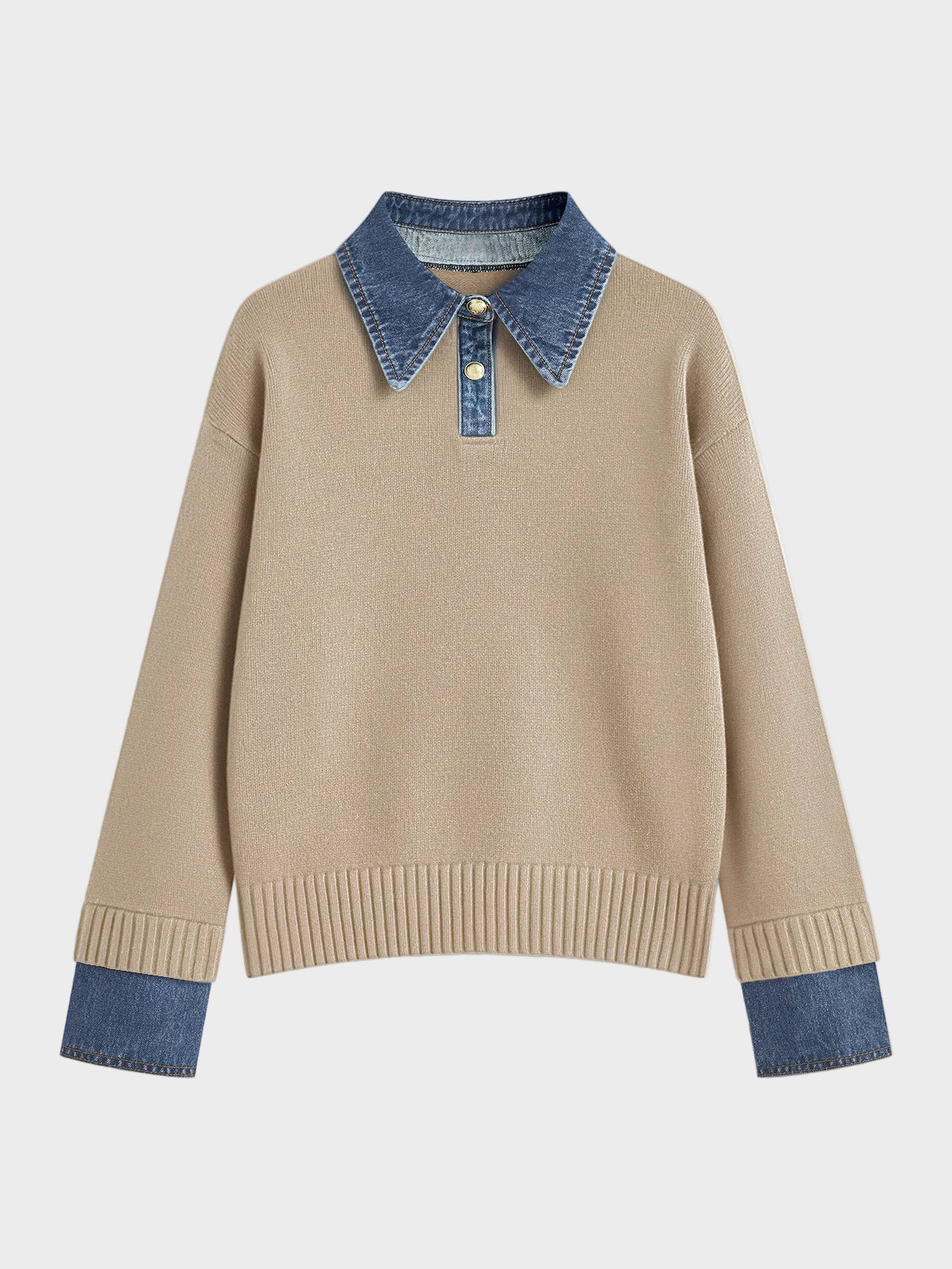 Tiffany | 2 in 1 Panel Lapel Sweater