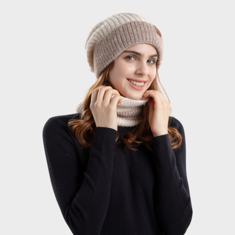 Magda | Knitted Hat and Scarf for Women