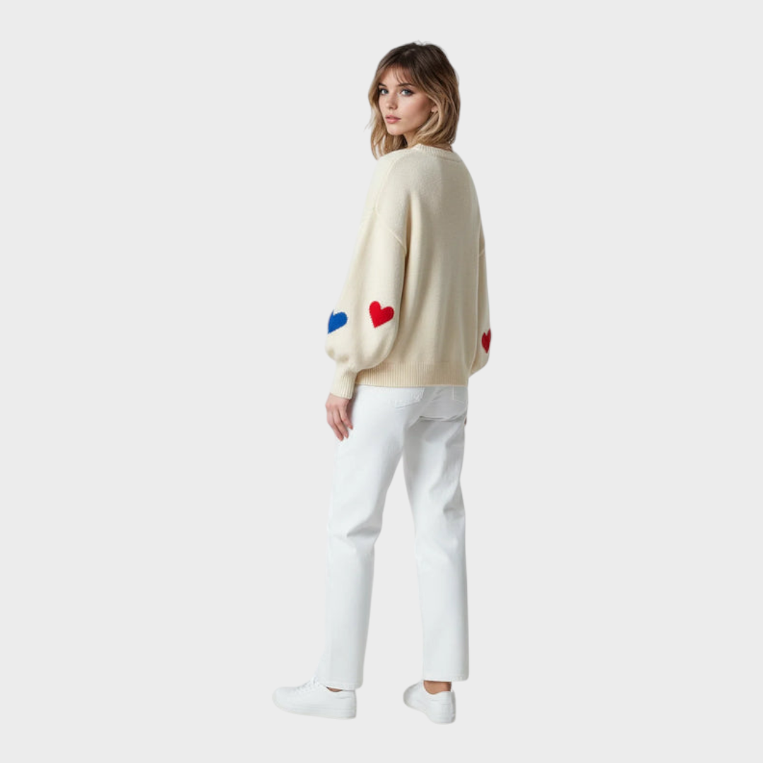 Erza | Happy Hearts Knitted Sweater