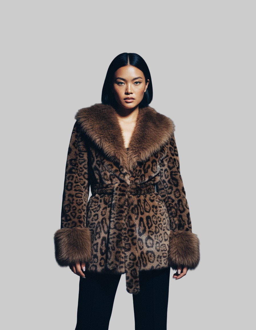 Marbella | Faux Fur Coat with Belt