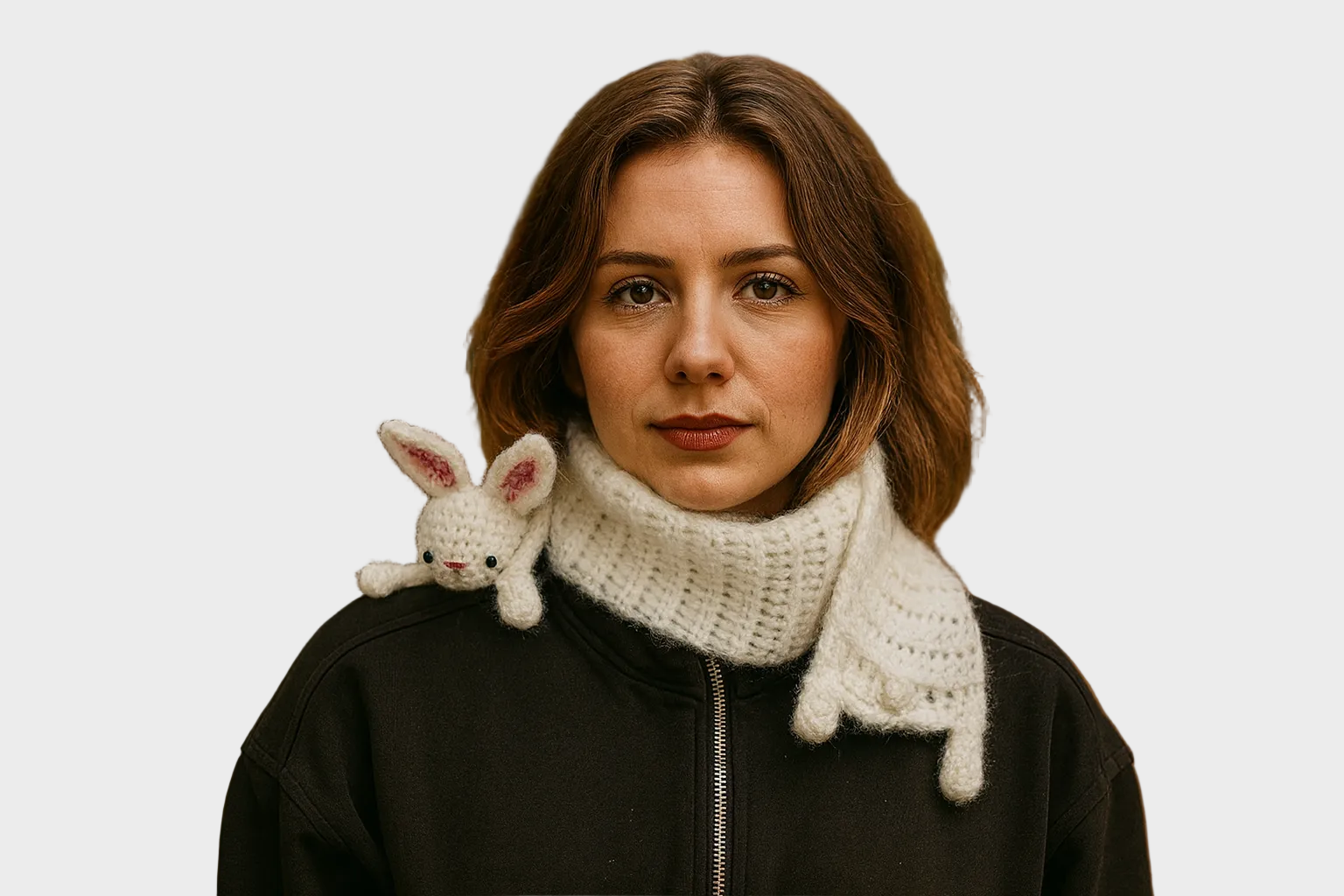 Vani - Handmade bunny scarf – Crochet animal scarf