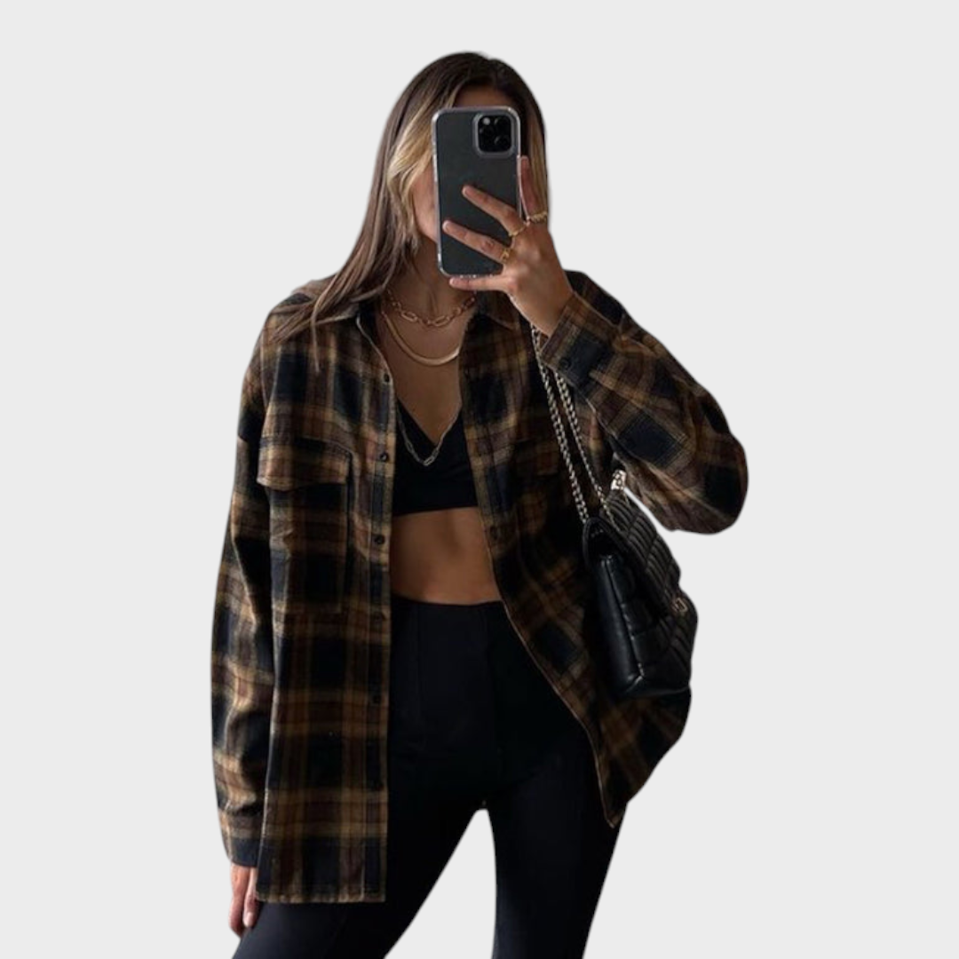 Alaysia | Floral Mocha Plain Flannel