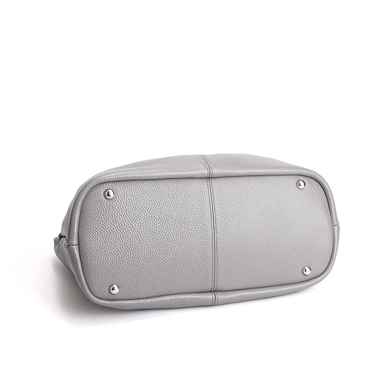 Alana | Genuine Leather Handbags Head Layer Cowhide Litchi Grain Women Handbag