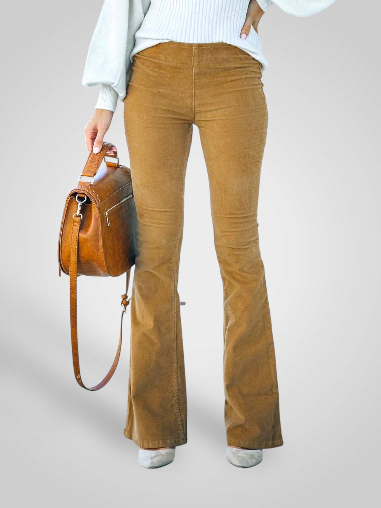 Nedda | High Waist Flare Pants - Stretch Fit