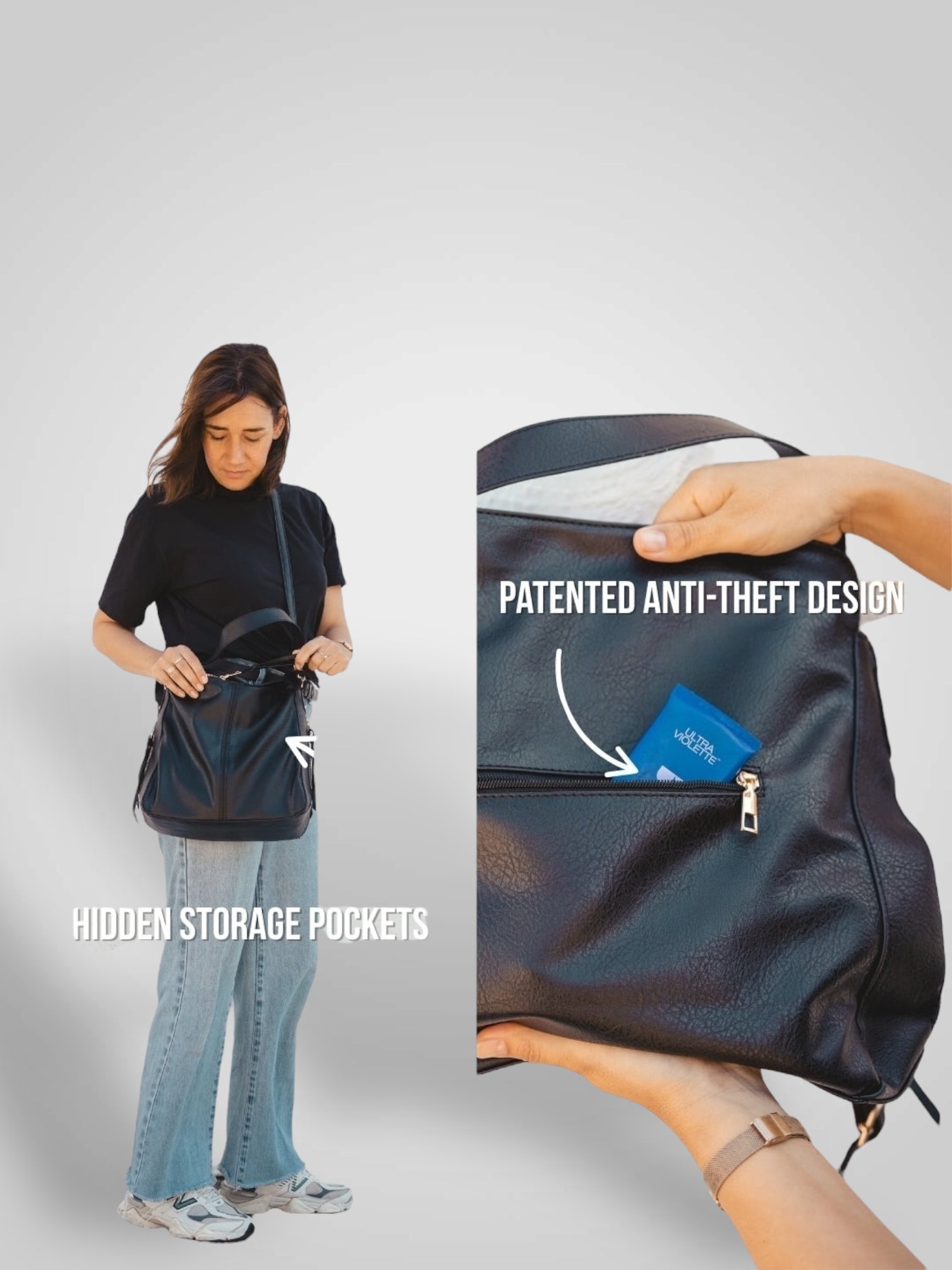 Souf | Luxury Leather Anti-Theft Hobo Bag