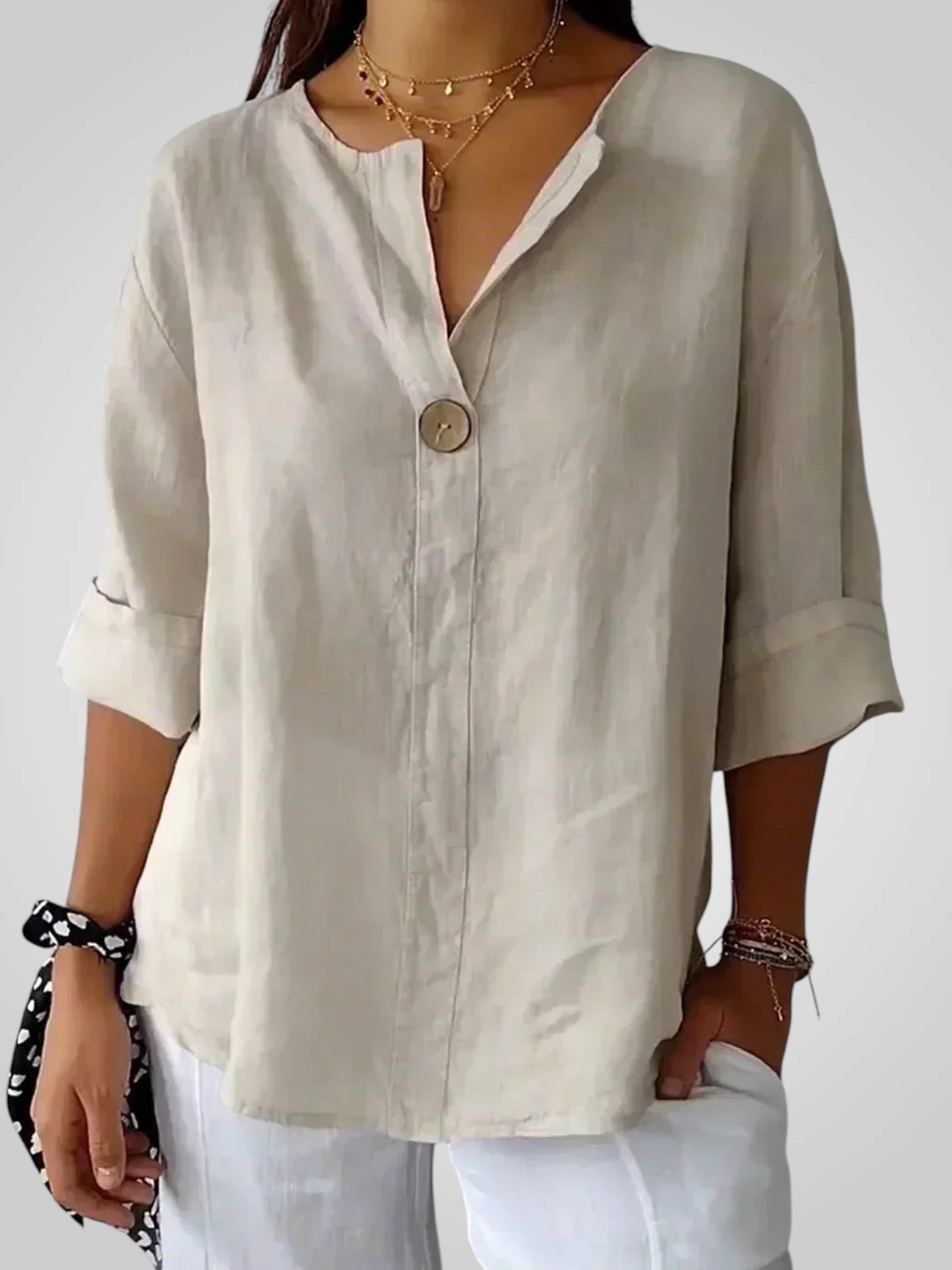 Sabrine | Comfortable V-neck Blouse