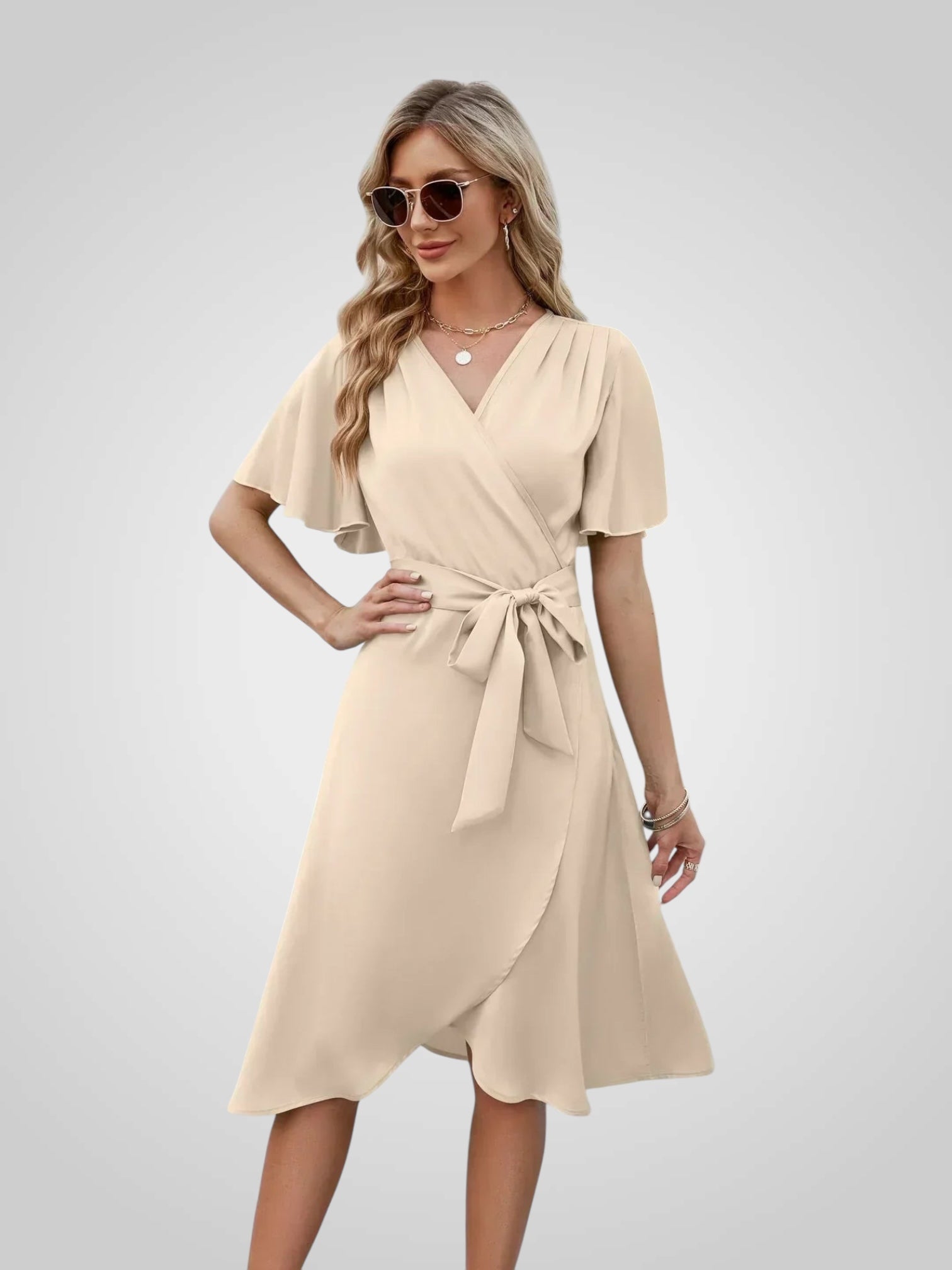 Amada | Elegant Women's Dress with Tie