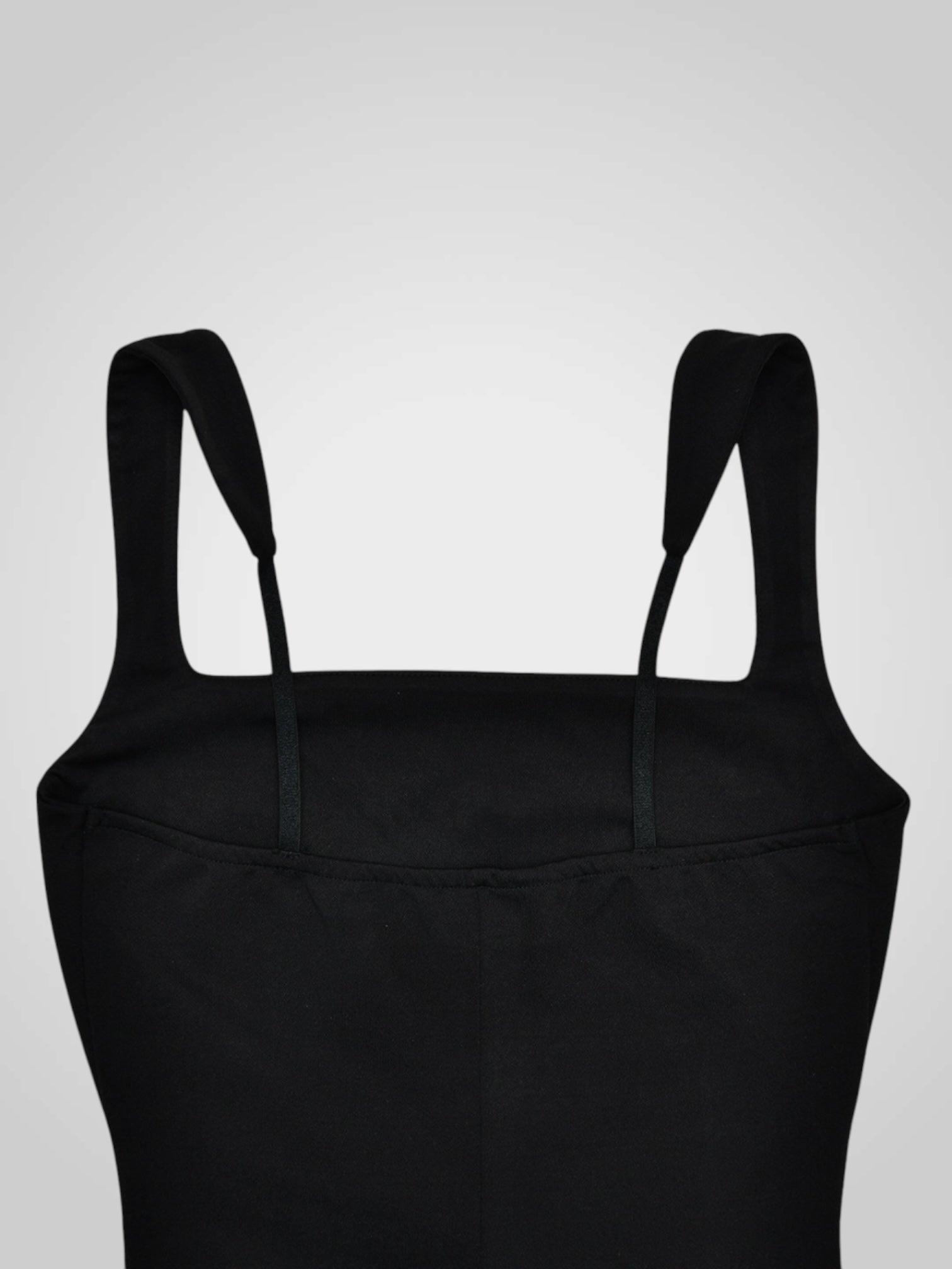 Loravel | Černé saténové maxi šaty s rozparkem