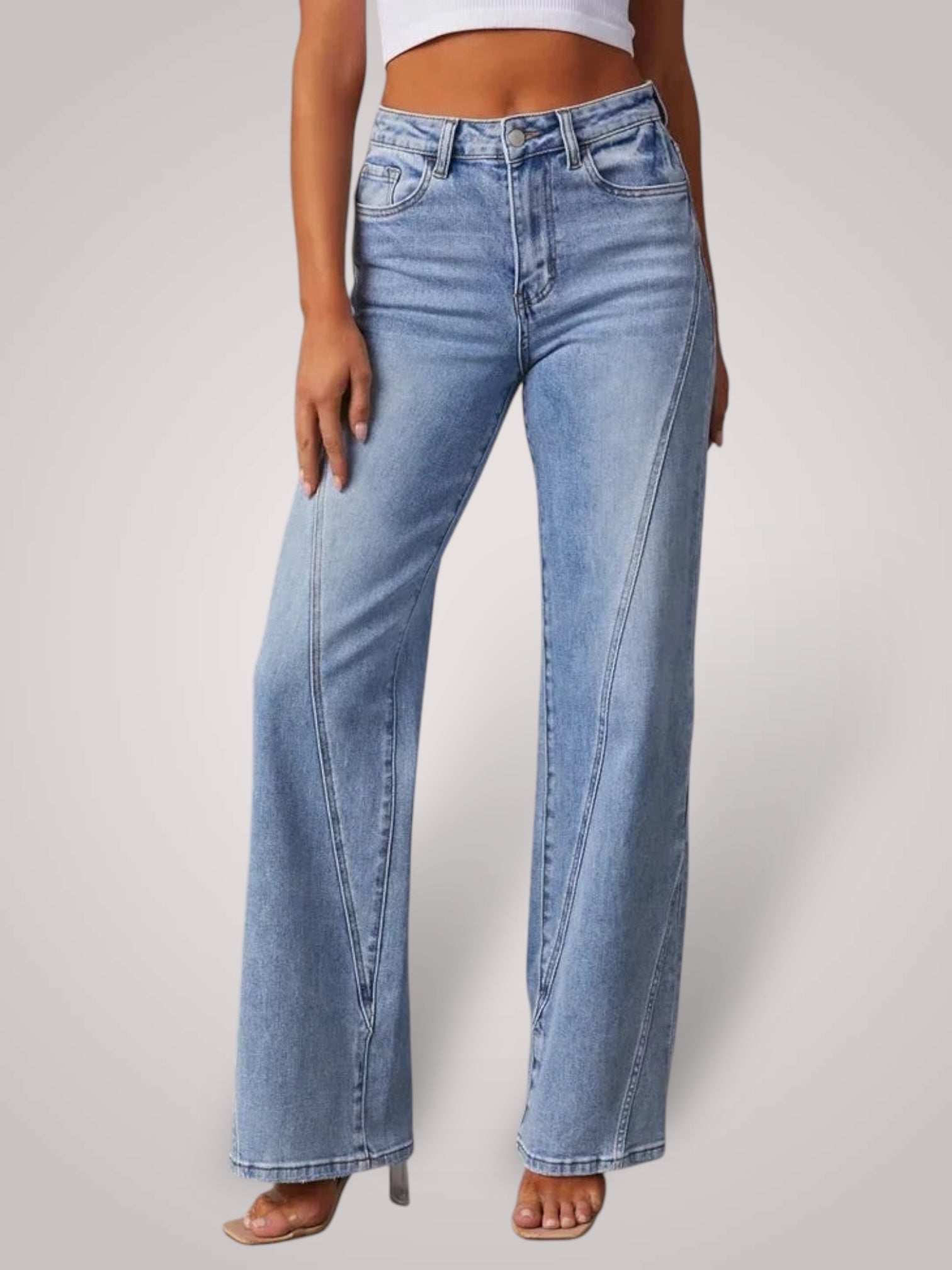 Lova | Mid-Rise Wide Leg Jeans