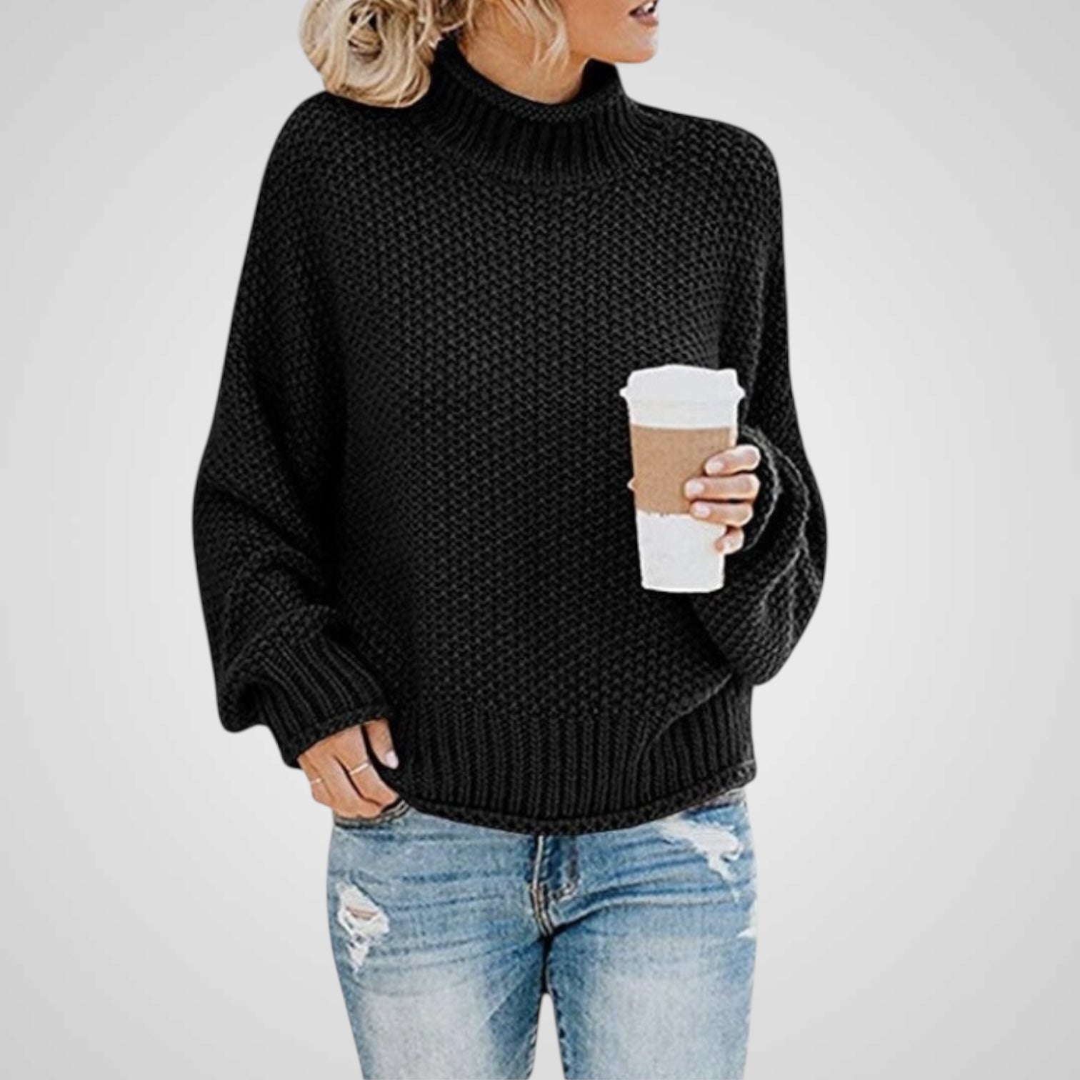 Soft | Women's Turtleneck Knit Long Sleeve Sweater