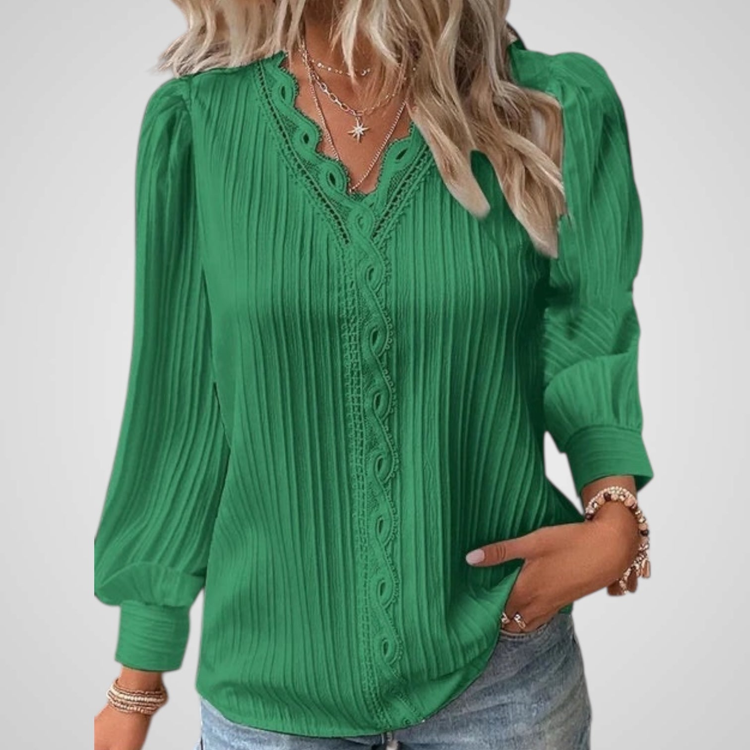Alison | Women's Blouse - Pleated Comfortable Fit