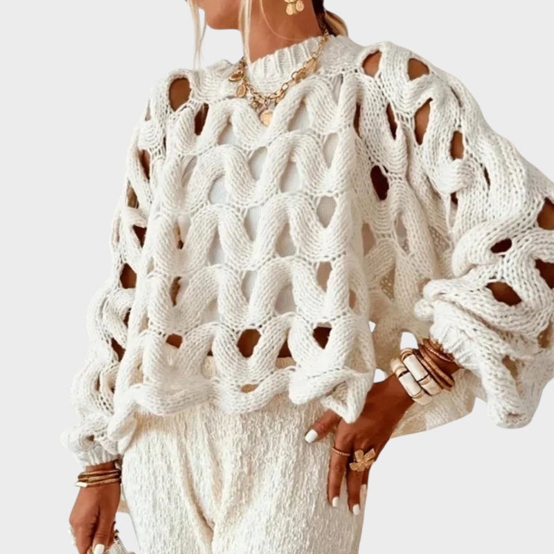 Sophie Grace - Elegant open-knit sweater