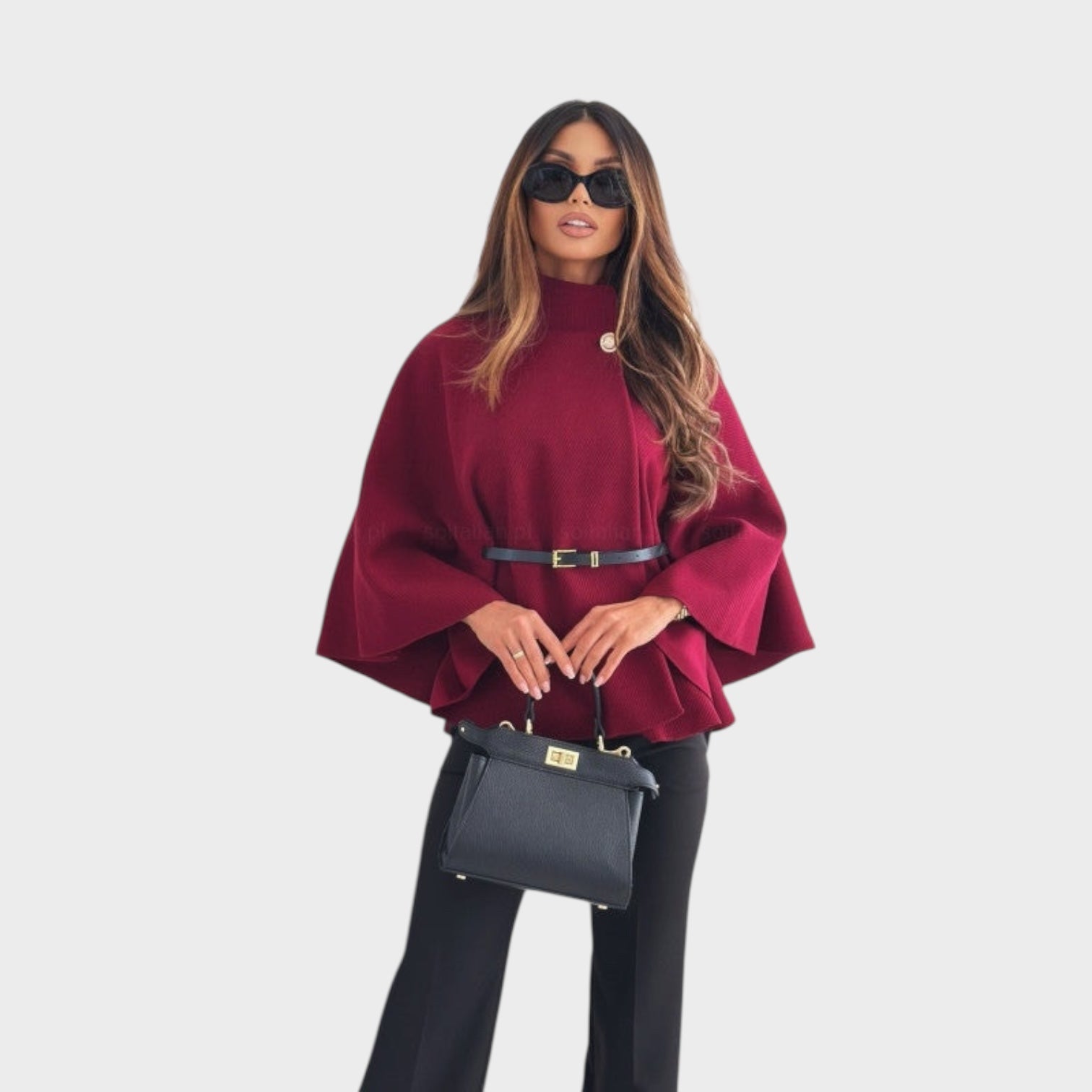 Selviora | Elegant jacket with butterfly and belt