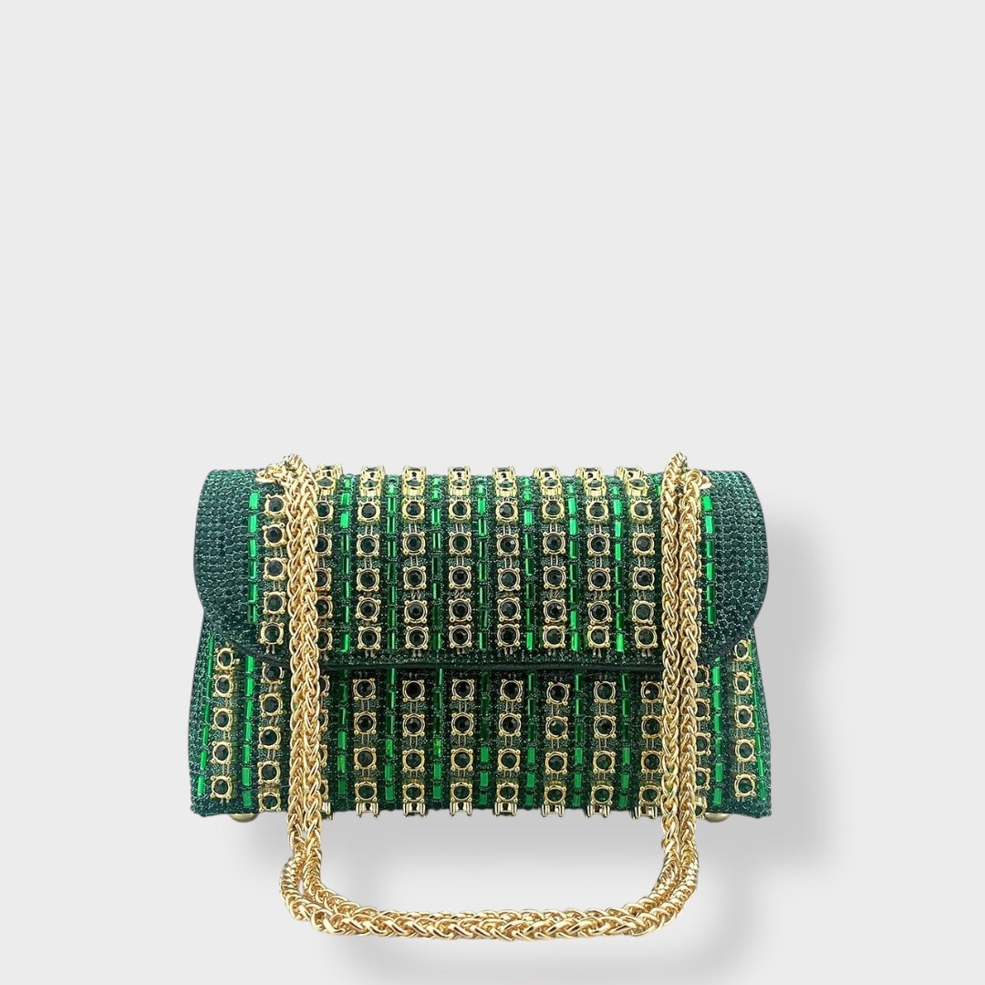 Stellina | Elegant shoulder bag with chain and colored diamonds