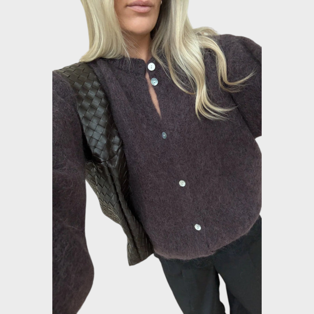 Aviona | N-Kae Knitted Cardigan Chocolate