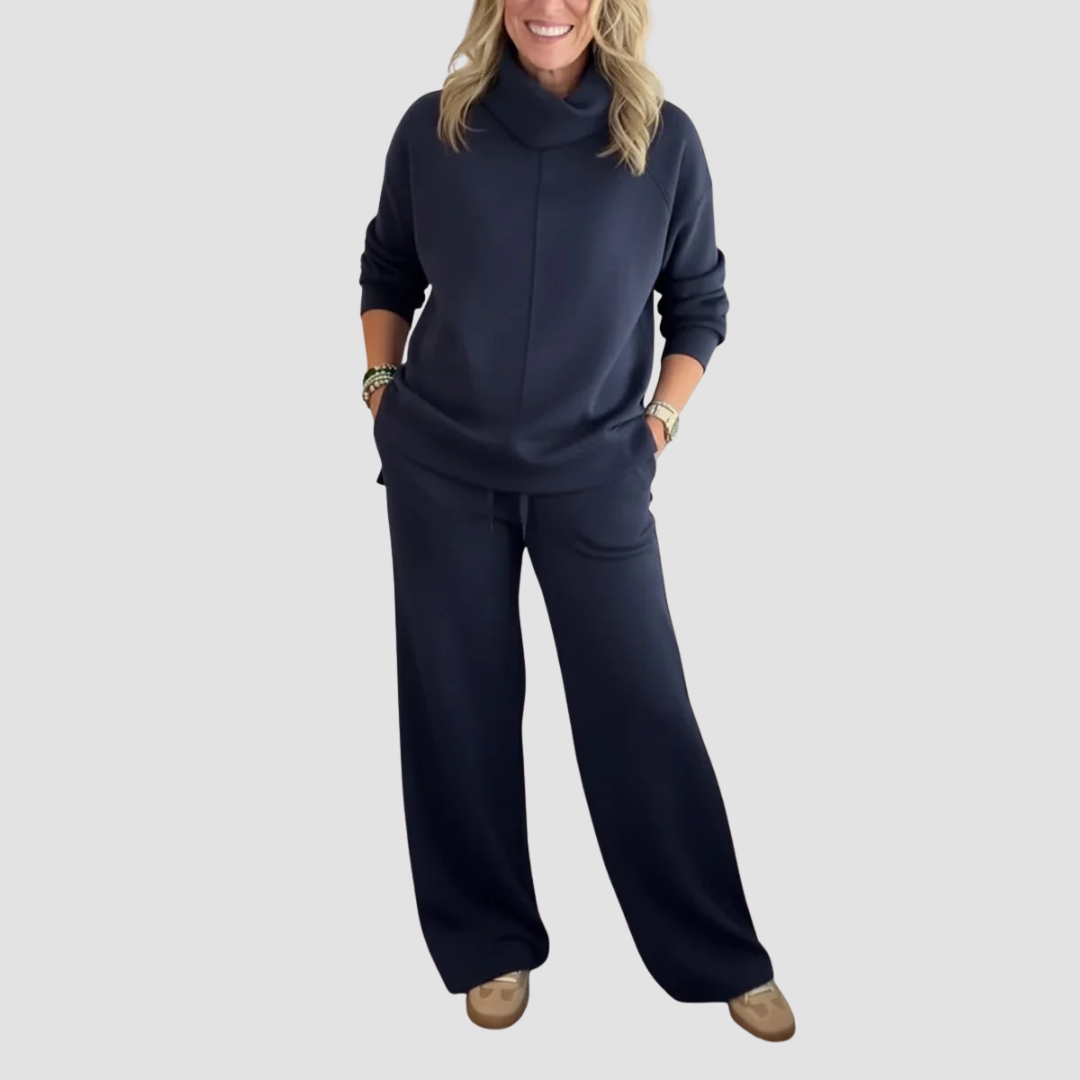 Misa - THALIA COZY TWO-PIECE TURTLENECK TRAVEL SET