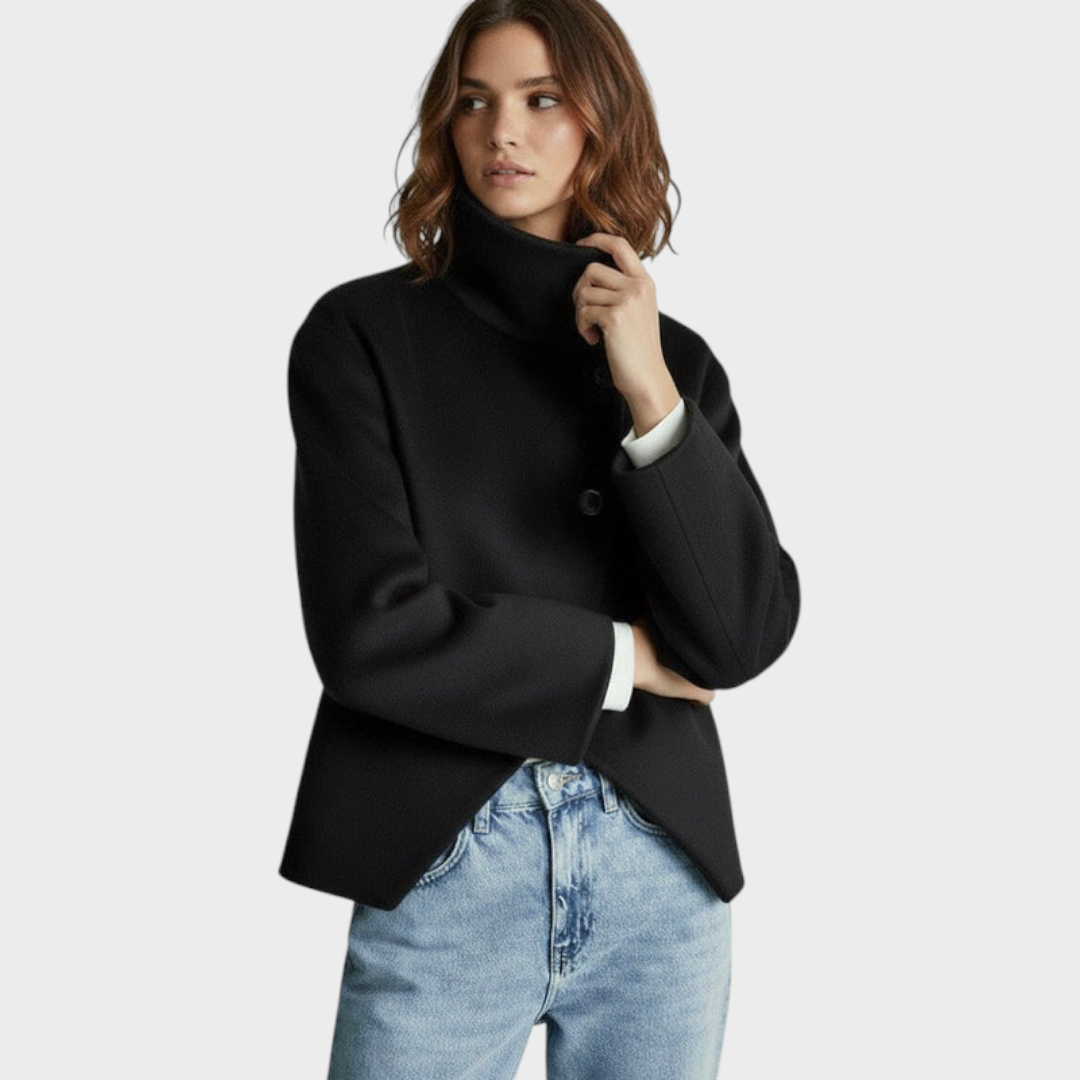 Racquel | High-Neck Buttoned Jacket