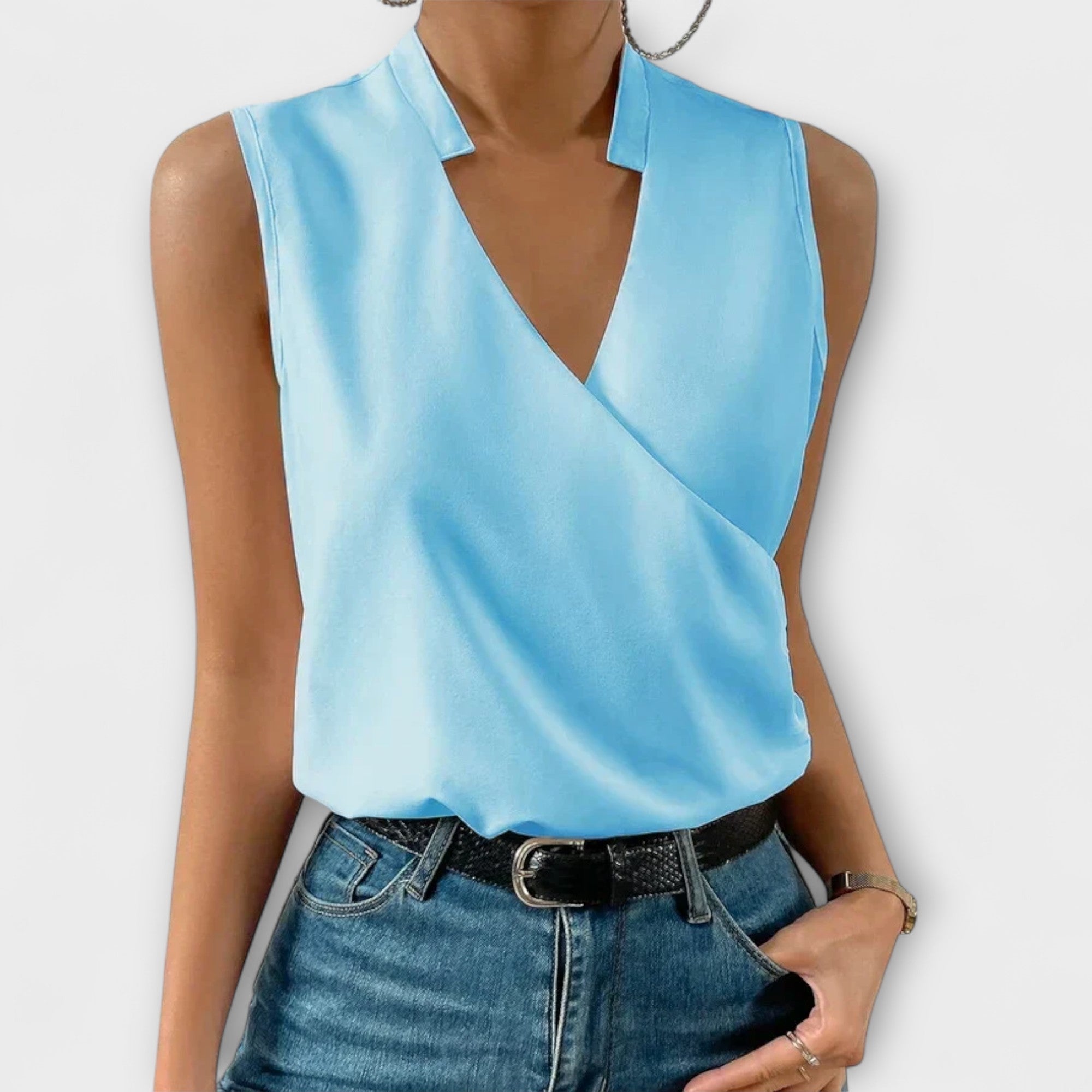 Soft Summer Top with V Neckline