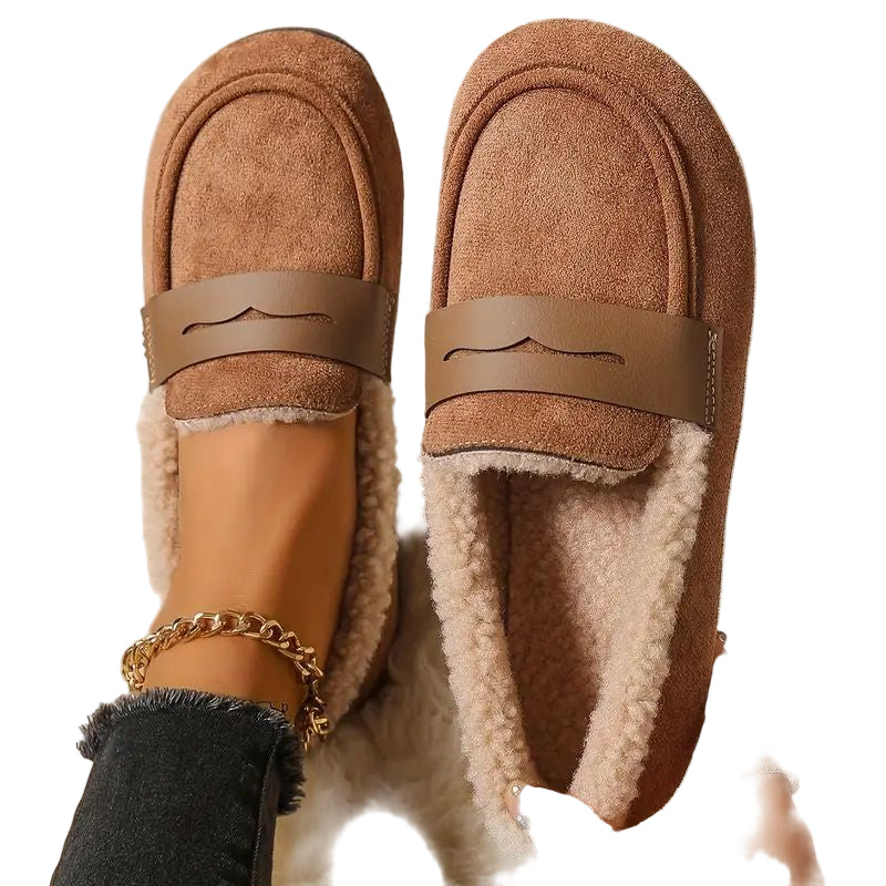 Aria comfortable fur-lined loafers