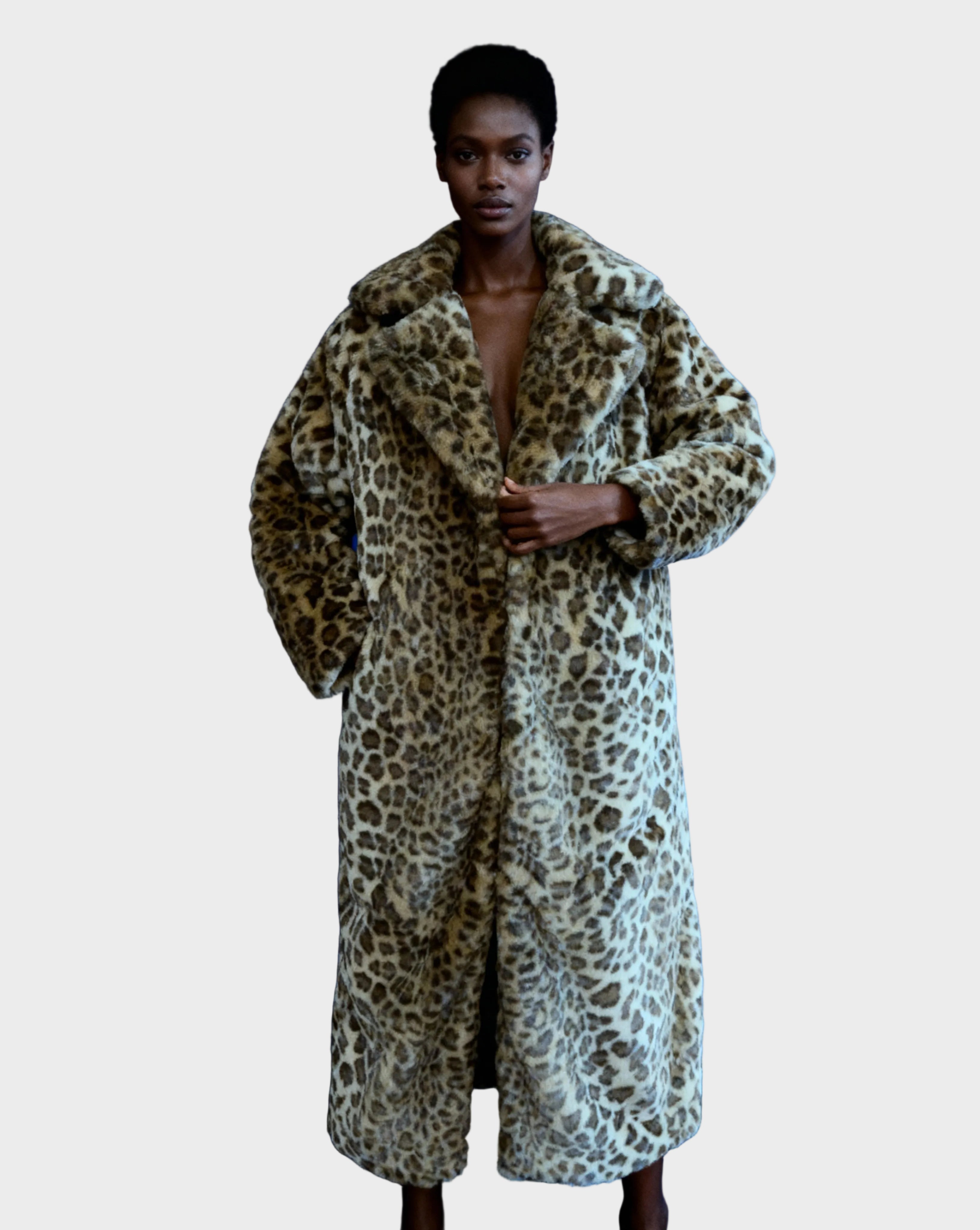 Aurelia Faux Fur Coat Leopard