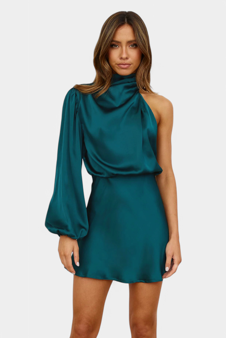 Mara Mini Draped One-Shoulder Dress