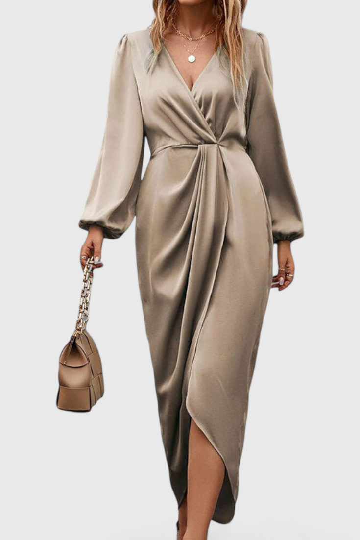 Dlouhé saténové šaty Giada