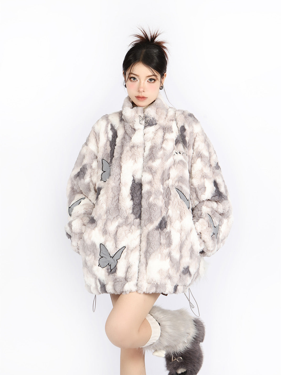 Margot | Tie Dye Butterfly Lambswool Coat