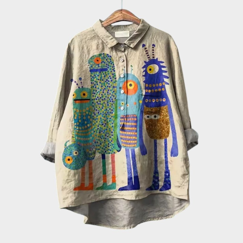 Camila — Premium Blouse with Lace Trim