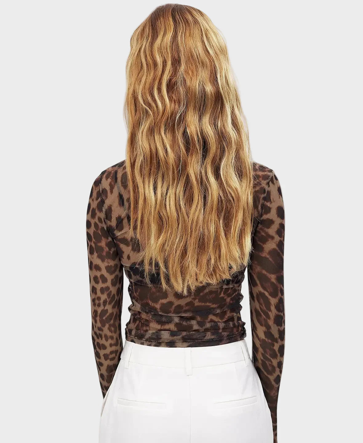 Sharpey | Sheer Leopard Print Top