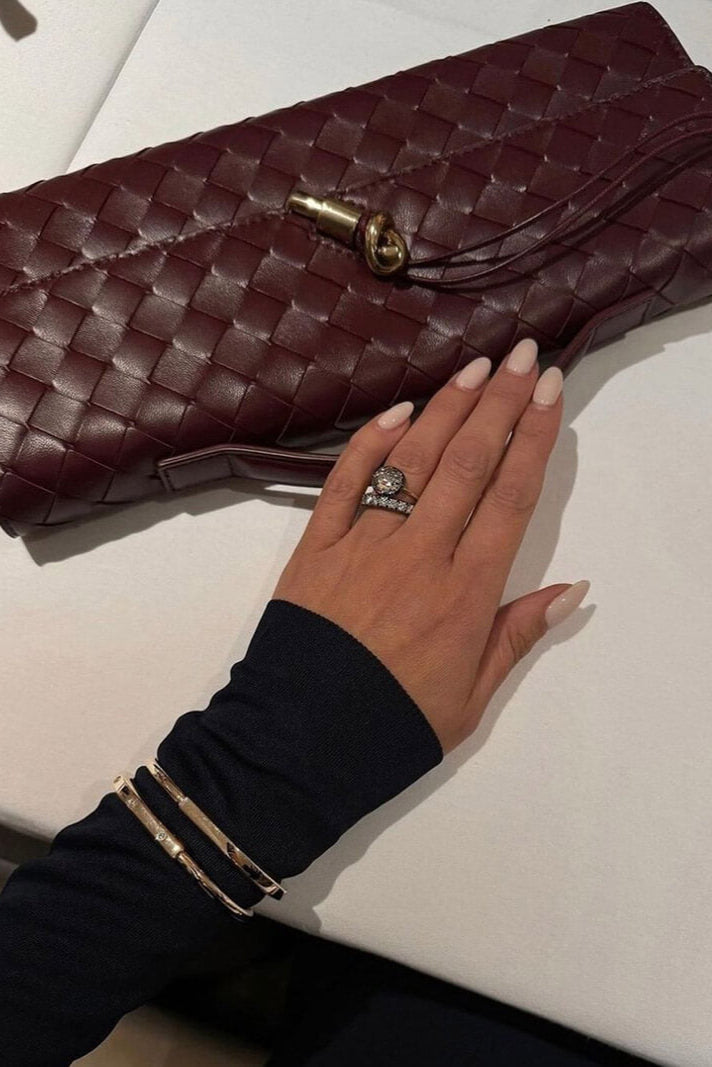 Melanie Clutch Bag with Gold Knot Detail