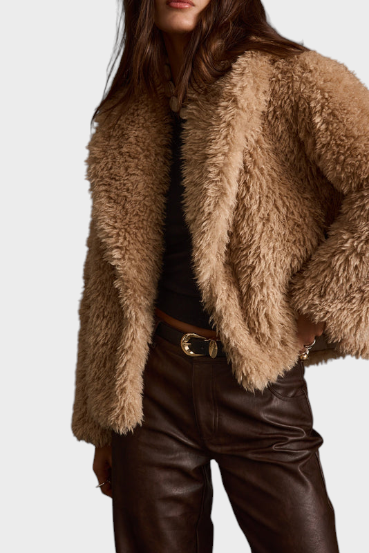 Suki | Camel Fur Jacket