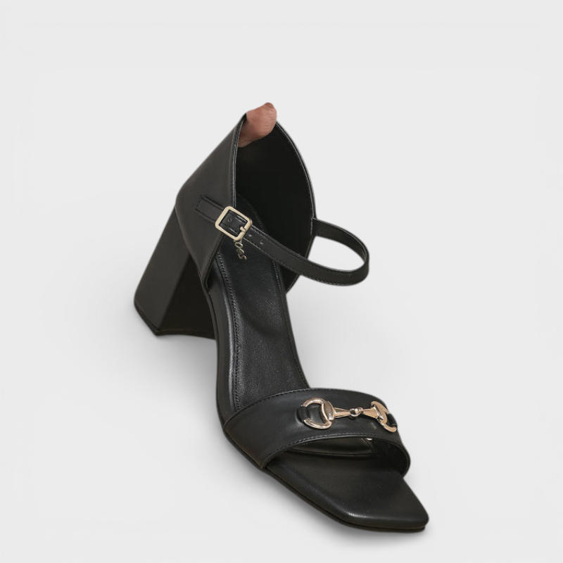 April | Black Heels with Buckle
