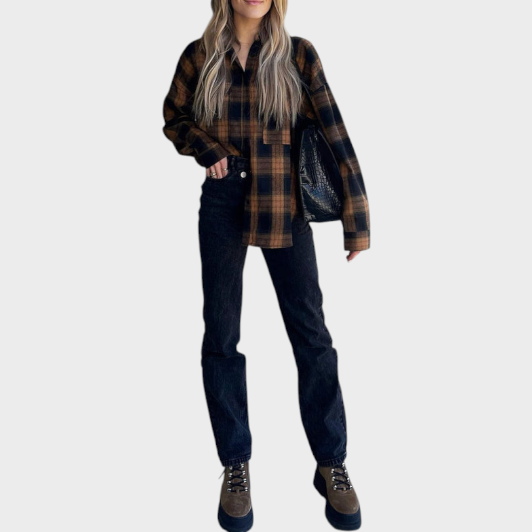 Alaysia | Floral Mocha Plain Flannel