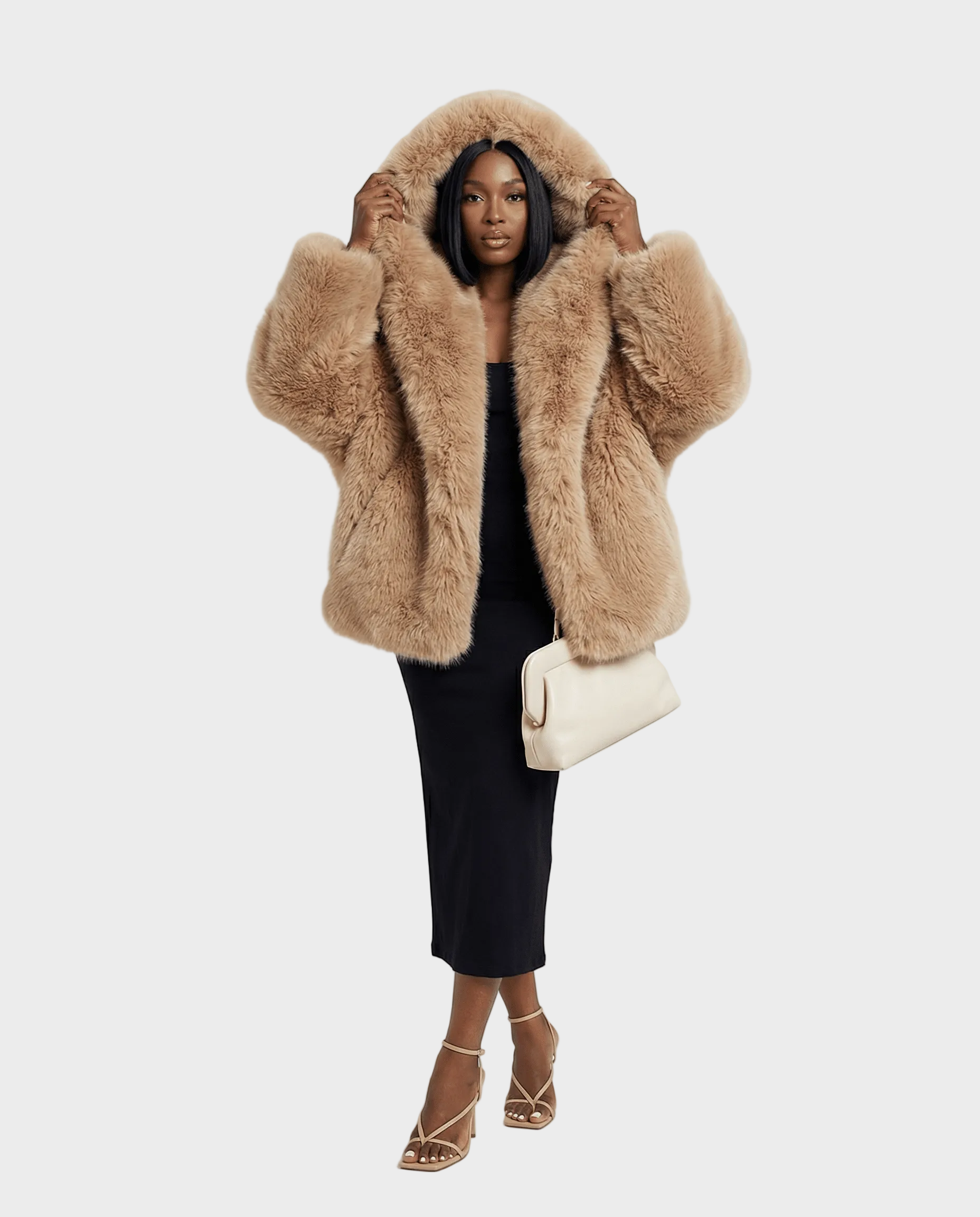 Ravena | Faux Fur Hooded Jacket