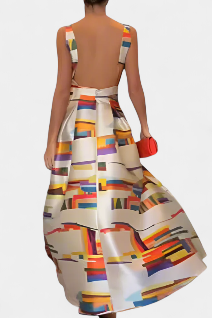 Zara Boho Embroidered Dress with V Neckline