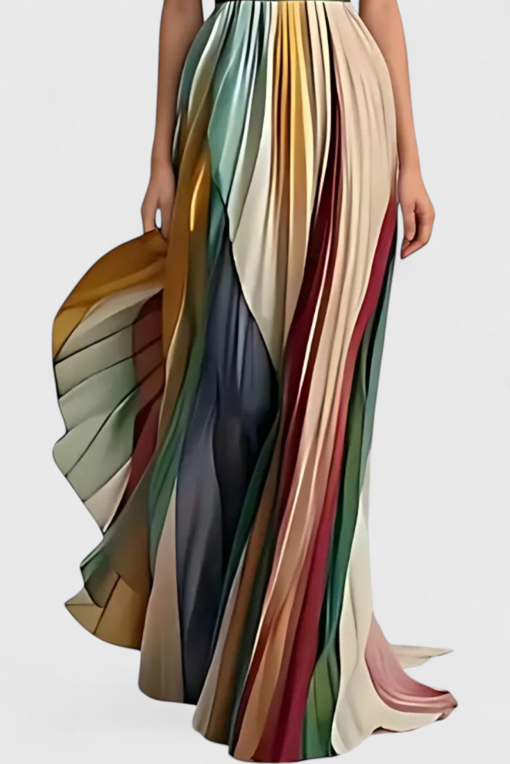 Leticia Long Dress with Soft Flow and Natural Style