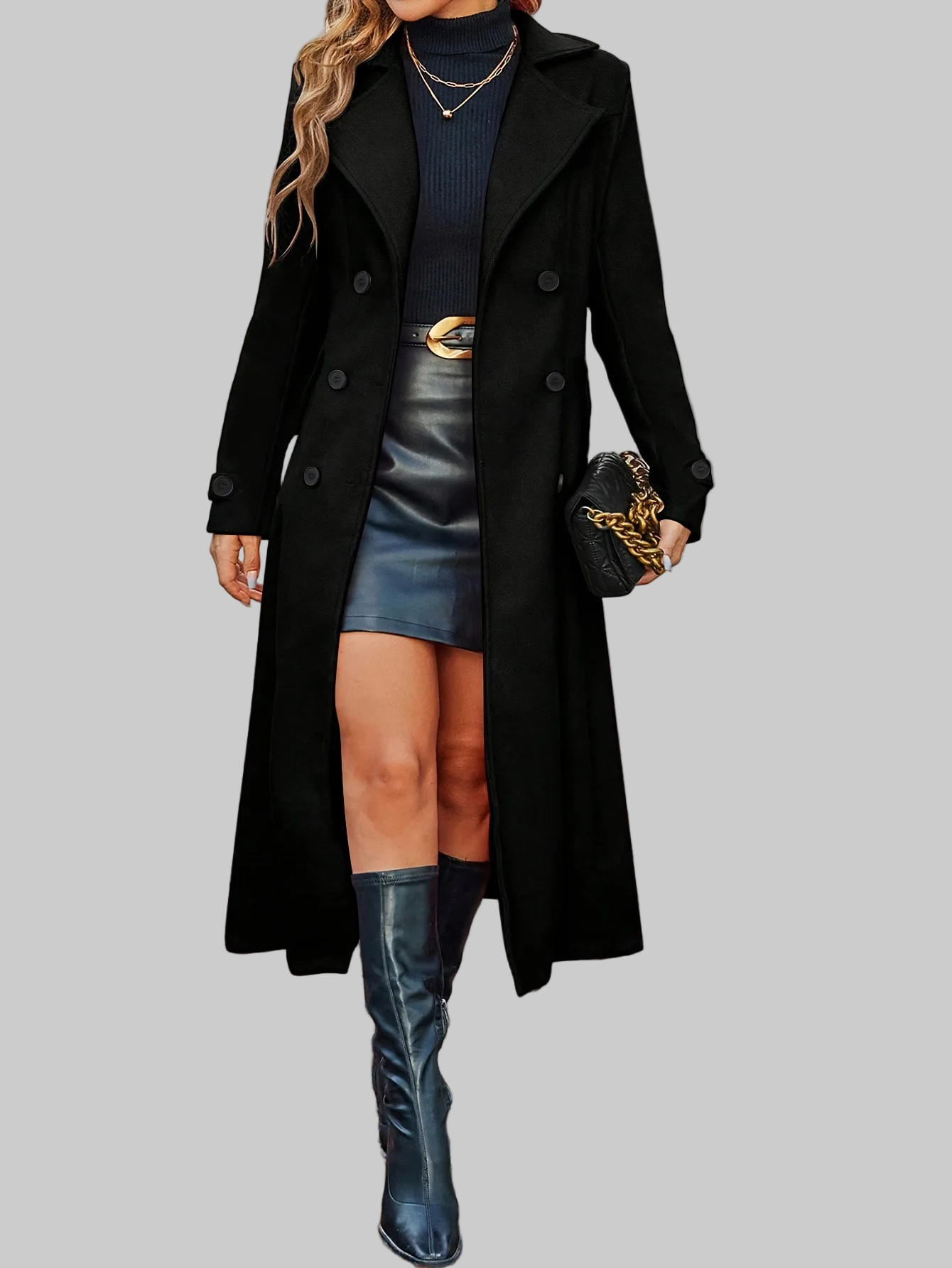 Mila double-breasted wool coat