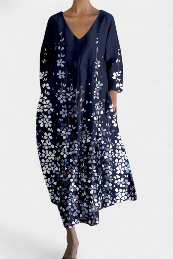 Vícebarevné šaty Anne Long s výstřihem do V