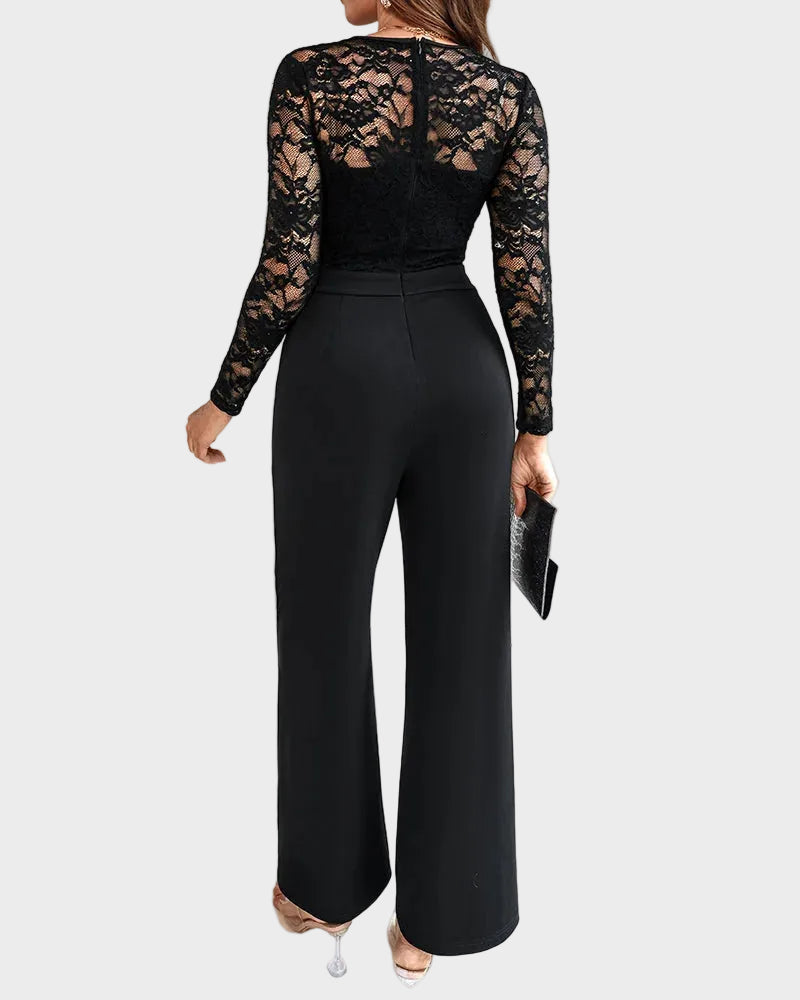 Julienne - Long-Sleeved Jumpsuit with Back Zipper