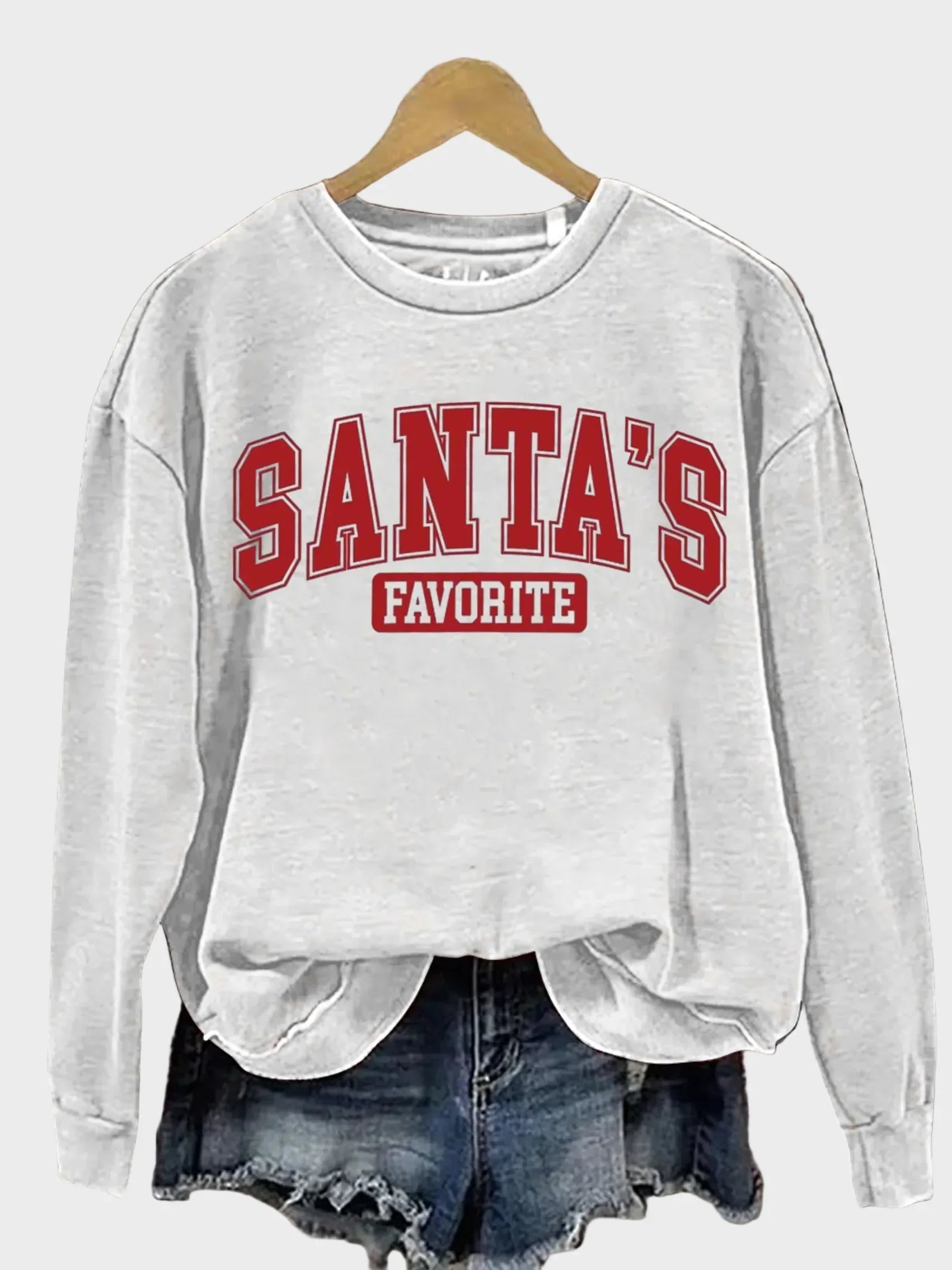 Shana | Women's Casual Cotton Sweatshirt with Christmas Pattern and Art Print