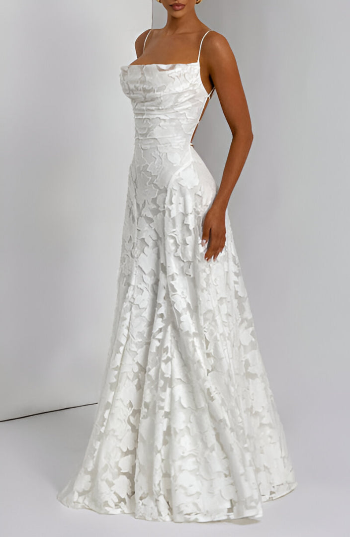 Francisa - Maxi Dress with Lace Corsage