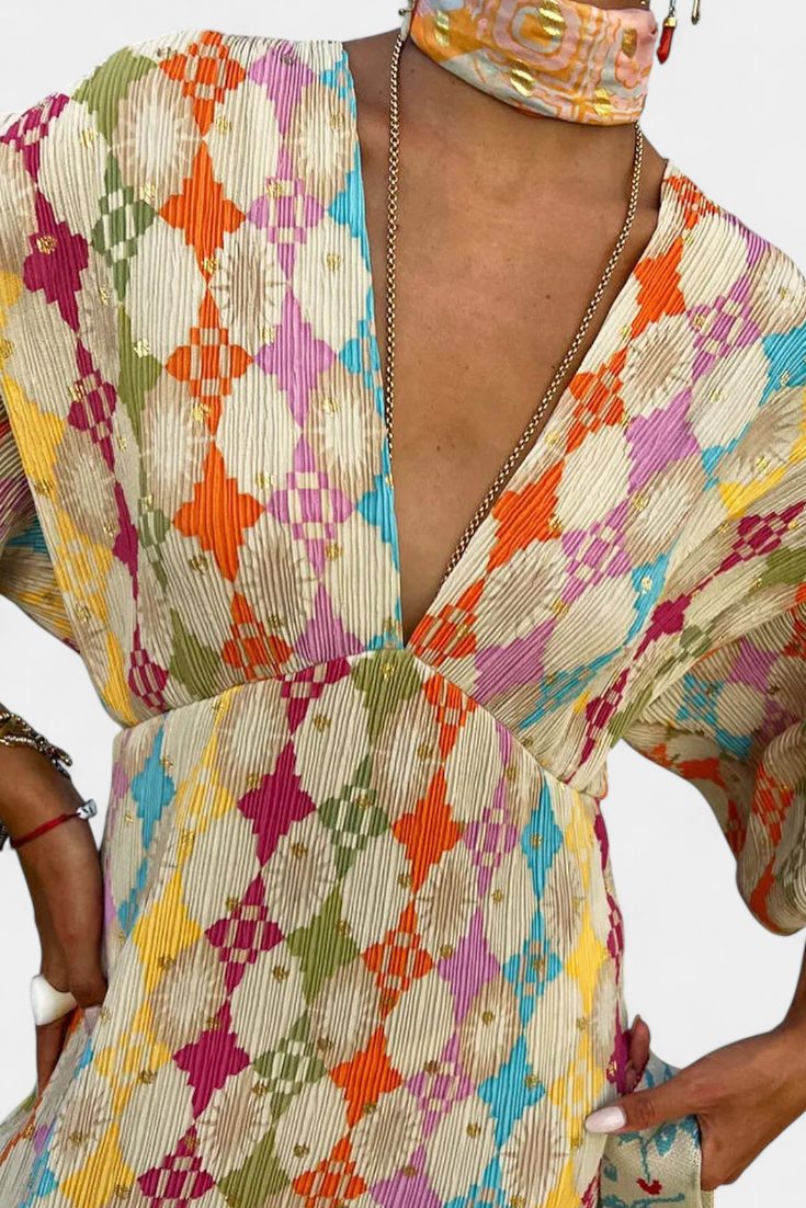 Shanice Maxi Dress with Geometric Print